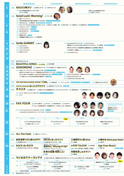 エフエムナックファイブ2026年春改編