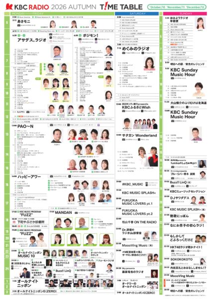 KBCラジオタイムテーブル